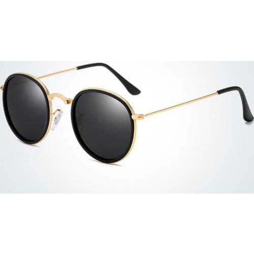 Brand Design Polarized Sunglasses Classic Metal Men Round Driving Sun Glasses Women UV400 Sunglass Shades Eyewear Oculos de sol