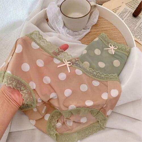 Ultra Thin Silk Women Panties Lace Side Breathable Ladies Briefs Female Lingerie Comfortable Underwear Cute Teen Girl Panties