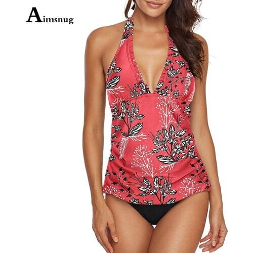 Vintage Halter Women Shirt Sets Monokini Swimsuit Sexy Femme Clothing 2021 Flower Print Bathing Suits Two Pieces Outfits