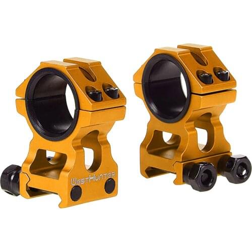 High Quality Golden Scope Mounts 1 inch/30mm Dual Rings High Profile Picatinny Weaver Rail Mounts Bracket Hunting Accessories