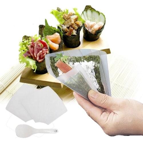 Japanese cuisine seaweed rice tools DIY Hand-rolled Sushi Nori Rice Ball Mold 2 Rolling Mats + 1 Scoop Sushi Tool accessories