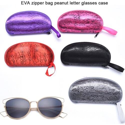 1Pcs Fashion Sunglasses Hard Case Zipper EVA Peanut Portable Reading Glasses Eyeglass Holder Protector Box Eyewear Accessories