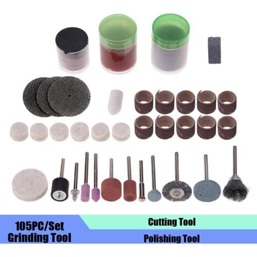 105PC/Set Grinding Polishing Cutting Rotary Tool Part Diamond Cutting Wheels Woodworking Tool