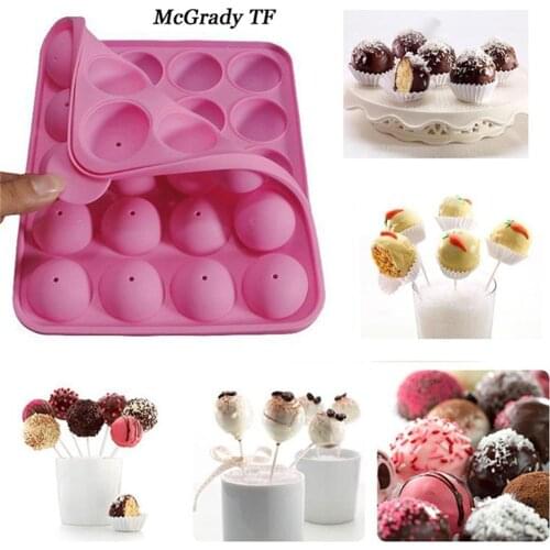 20 Holes Silicone Tray Pop Cake Stick Mould Lollipop Party Cupcake Baking Mold Ice Cream Sphere Maker Chocolate Mold Cake Tools