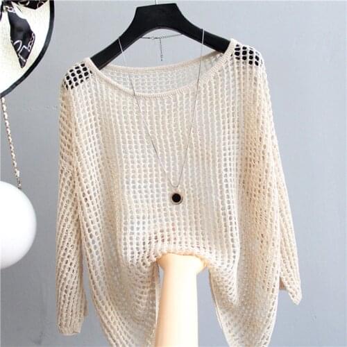 2019 Cashmere Sweater Women Christmas Knitted Sweater Tops Female half Sleeve sexy hollow out o neck knit sweater female