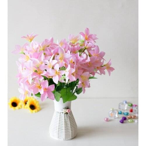 3PCS bunch of flowers Artificial Narcissus Lily Flower simulation European furniture decorative flower