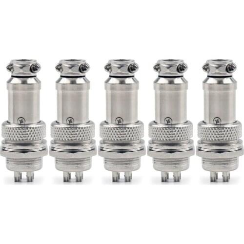 Areyourshop 4-Pin 16mm XLR Audio Cable Connector Chassis Mount Jack Plug 50 Pcs High Quality for Cables Wires Connector