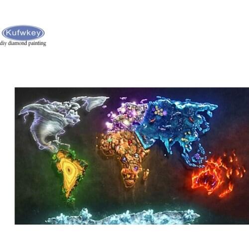 5d diy World Map Home Diamond painting Cross Stitch Handicraft Diamond Embroidery sale of pictures mosaic painting wall art