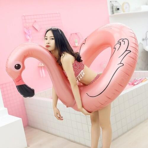 90/120 Rosegold Flamingo Inflatable Swimming Ring for Pool Adult Baby Swimming Ring Float Swim Circle Pool Toys