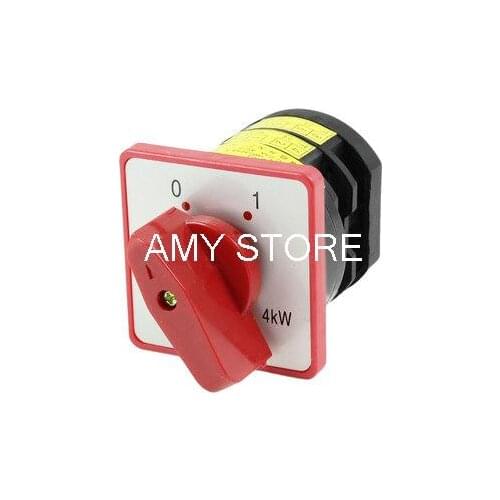 AC 380V 4KW 20A ON/OFF 8 Screw Terminals Changeover Combination Switch