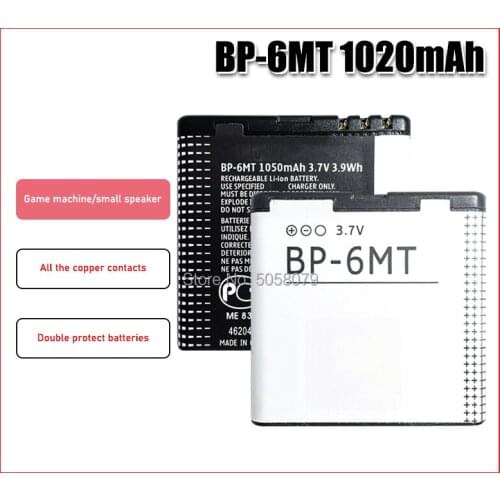 Battery BP-6MT 1050mAh For Nokia N81 N82 N81-8G E51 E51i 6720 6720C BP 6MT Mobile Phone Replacement Battery