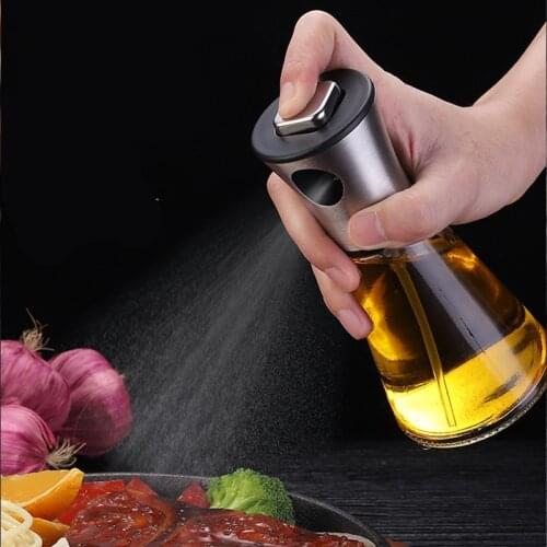 Olive Oil Sprayer Dispenser Bottle, Premium Glass Pump Sprayer for BBQ, Grilling, Kitchen, Cooking, Salad, Bread Baking, Frying