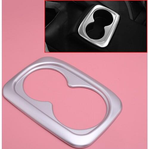 CITALL Silver Rear Row Cup Holder Frame fit for Honda Civic Hatchback 2016 2017 2018