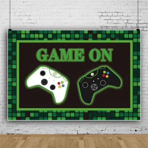 Childrens Birthday Game Console Upgrade Cartoon Boys Like Backdrops Photo Background Decorations for Kids Photography Props