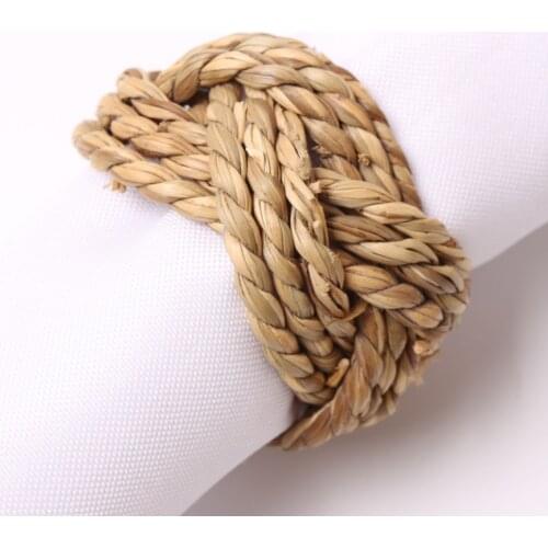 Napkin Ring Grass Husk Ring Water Hyacinth Corn Material Straw Party Table Decoration Accessories Kitchen Supplies