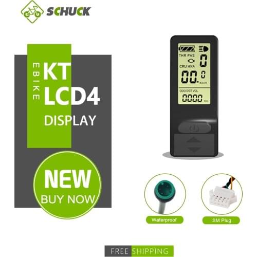 KT LCD4 Display 36V 48V Kunteng Computer Electric Bicycle Parts LCD Mini Display for Ebike Conversion Kit