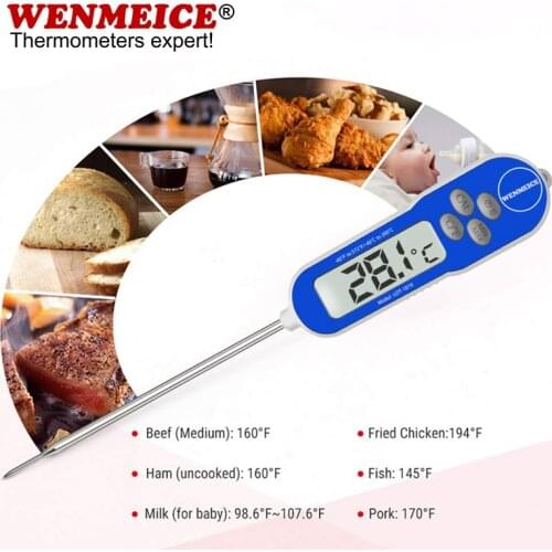 Kitchen Digital Food Thermometer For Meat BBQ Water Milk Convenience Electronic Oven Cooking Temperature Probe Tools LDT-1819