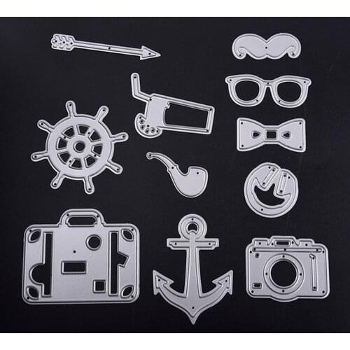 YINISE Glasses Metal Cutting Dies For Scrapbooking Stencils DIY Album Cards DECORATION Embossing Folder Die CUT Cutter Template