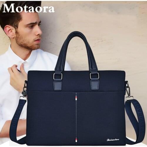 MOTAORA New Casual Mens Business Briefcase Leather Handbag For Male Office Laptop Bags For 14 Macbook Lenovo Men Shoulder Bag