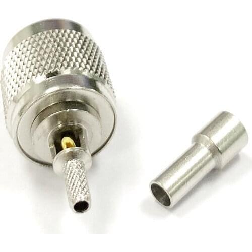 Reverse RP TNC Male Plug with Female Pin RF Connector Crimp for RG316 RG174 Cable NEW Straight