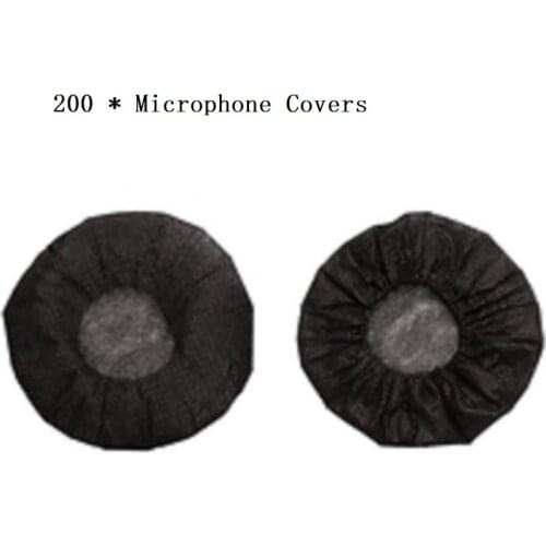 200 Pcs Black Disposable Microphone Covers Karaoke Anti-Splash Mic Cover Dust-Proof Accessories