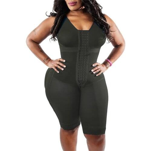 Solid Color Shapewear New Chest One-piece Shapewear High Compression Faja Bra Waist Trainer 2020 Women