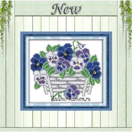 Butterfly orchid purple flower painting counted print on canvas DMC 11CT 14CT Chinese Cross Stitch kits embroider needlework Set