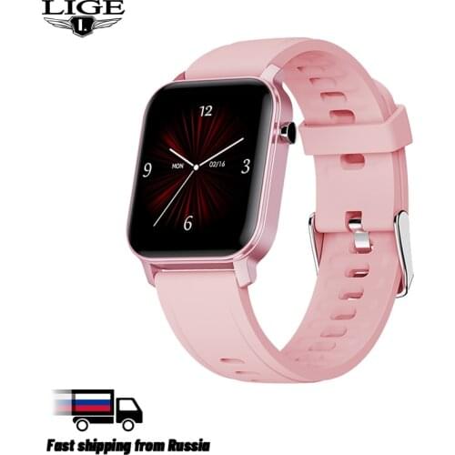 LIGE New Woman Smart Watch Women Fitness Waterproof Weather Display Watch Smart Watch Men For Android ios Reloj Inteligente