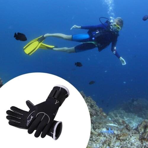1 Pair Surfing Diving Gloves Quick-drying Non-slip Kayaking For Winter Swim Neoprene Gloves Gloves 3mm Cold-proof Boating Q9Y5