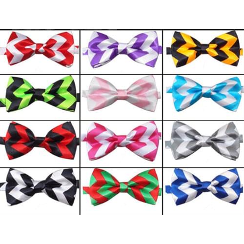 100pcs Wave Stripes Dog Bow Ties Christmas Pet Dog Accessories Polyester Cat Dog Bowties Neckties Collars