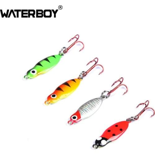 4PCS Winter Ice Fishing Lure Hard Bait 5cm/6g Pesca Tackle With Jig Head Hook Isca Artificial Bait Sharp Metal Fishing