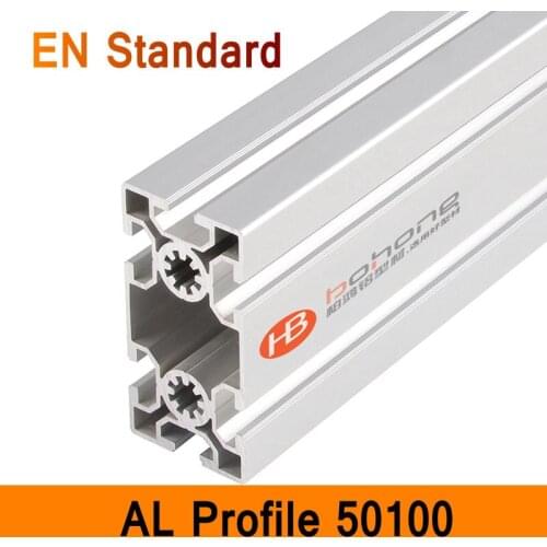50100 Aluminium Profile EN Standard DIY Brackets Aluminium AL Extrusion CNC 3D DIY Printer Parts Aluminum Long Pipe T Slot