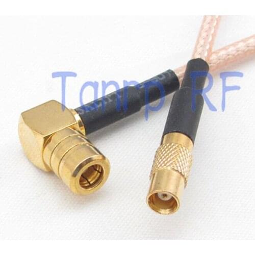 8in MCX female jack to SMB female right angle RF adapter connector 20CM Pigtail coaxial jumper cable RG316 extension cord