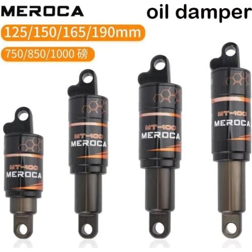 Nuevo MEROCA bicicleta de montaña amortiguador trasero resorte hidráulico amortiguador 125MM 150MM 165MM 190MM amortiguador choq