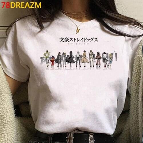 Bungou Stray Dogs clothes top tees men grunge kawaii aesthetic ulzzang vintage t shirt ulzzang