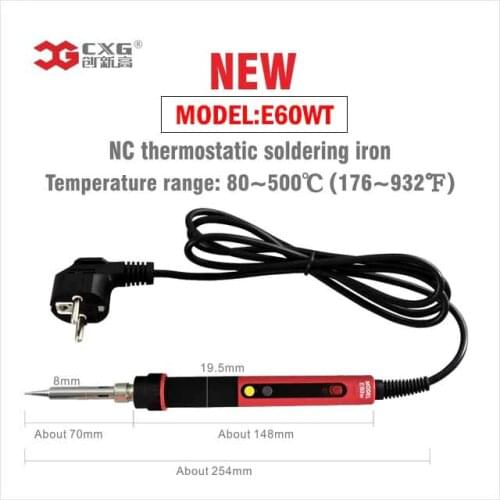 CXG E60WT Electric Soldering iron LED Digital Adjustable Temperature EU plug Welding Solder Station Heat Pencil Soldering iron