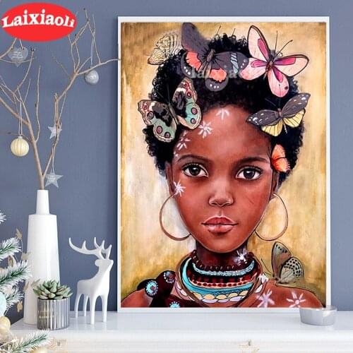 DIY full diamond cross stitch diamond painting Butterfly Butterfly little girl living room decoration diamond Diamond Embroidery