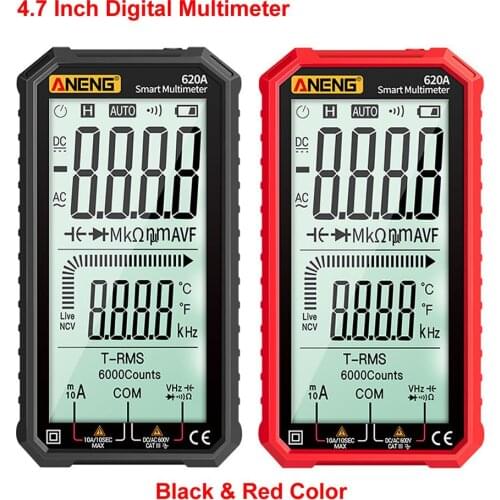 Intelligent Digital Multimeter Transistor Tester 6000 Counting True Effective Value Automatic Capacitance Meter Temperature