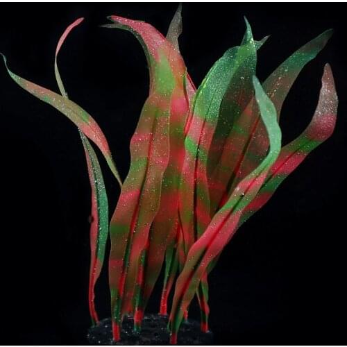 1 pcs Artificial Silicone Aquarium Fake Grass Fish Tank Ornament Fake Simulation Kelp Water Plant Decoration Aquarium Landscape