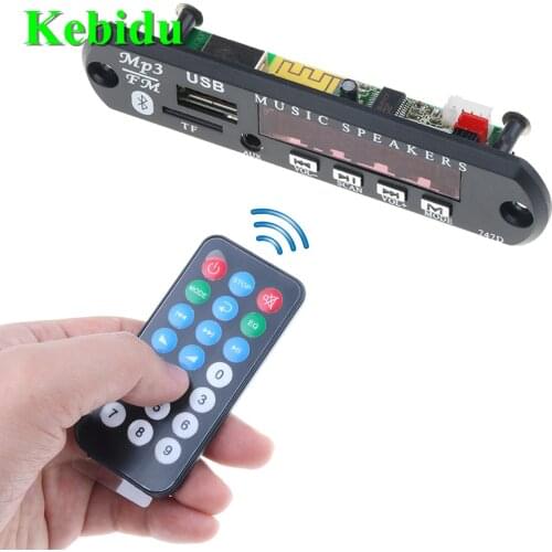 Kebidu MP3 WMA Decoder Board Audio Module DC 5V 12V 24V Wireless Bluetooth USB TF Radio Car Music MP3 For Car Kit Wholesale