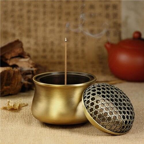 Beautiful Fancy Metal Blue Brass Copper Coils incense Zinc Alloy Censer Thurible burner Coil Incense burner Incensory