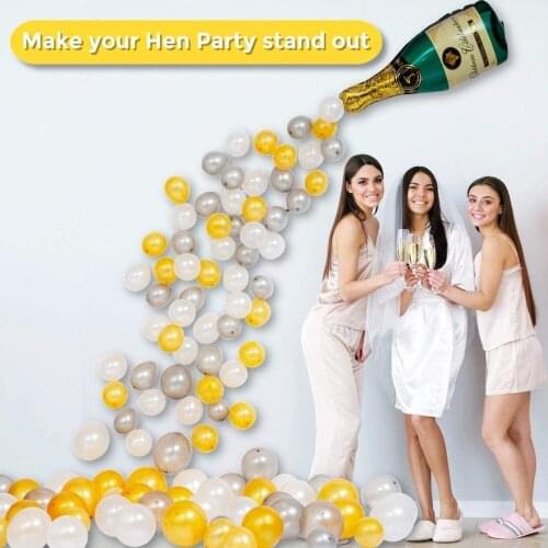 DIY Silver White Gold Bottle Latex Balloon Arch Garland Kit Balloons Tying Tools tape strip for Wedding Baby Shower Party Decor