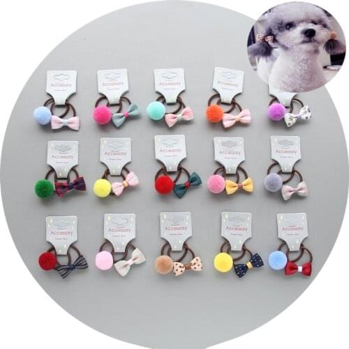 Fashion Colorful Bow for Pet Puppy Dogs Lovely Bow for Dog Grooming Accessories Teddy Yorkshia Small Dogs