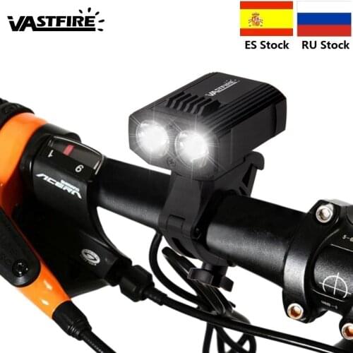 MTB mini Bike Light Set Powerful Lumens Upgrade Headlight 2 LED lamp USB Rechargeable Mountain Bike Lights for Night Riding