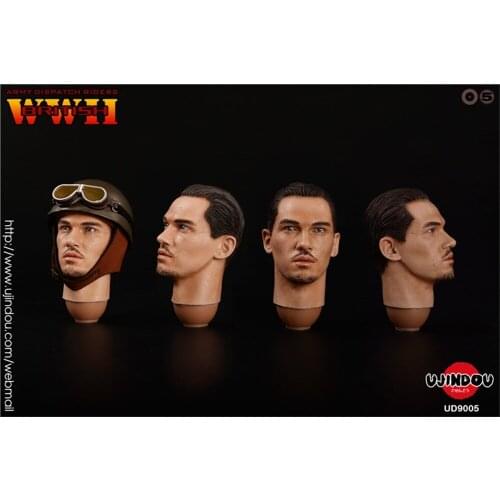 For Sale 1/6th UD9005 WWII British Locomotive Courier Male Head Sculpture Model For Usual 12inch Soldier Collectable