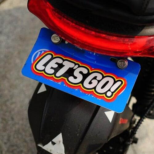 Car Stickers Creative Building Blocks Lets Go Motor Bike Decals Auto Window Tail Graphics
