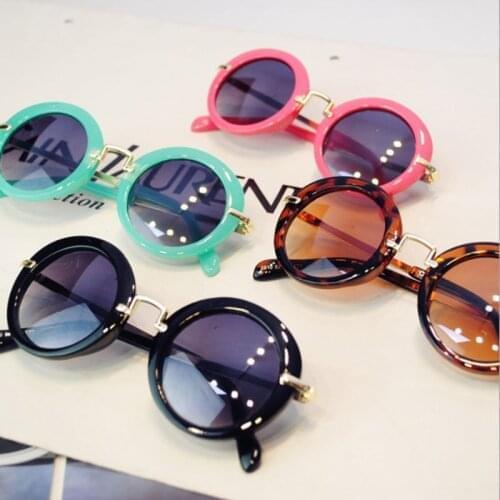 2021 New pattern Baby Girls Sunglasses Brand Designer UV400 Protection Boys metal rimmed Sunglasses Cool Goggles