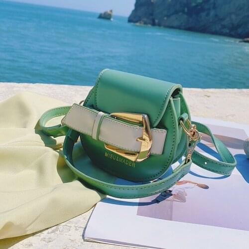 Solid color Mini Tote Saddle bag 2021 Summer New High-quality PU Leather Womens Designer Handbag Travel Shoulder Messenger Bag