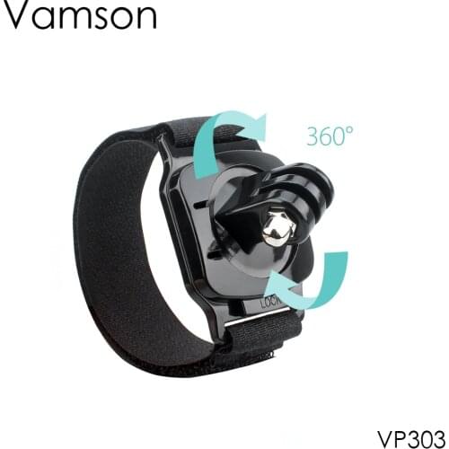 Vamson 360 Degree Rotation Hand Wrist Strap Mount for Gopro Hero 8 7 5 6 4 Session for Yi 4K for SJCAM VP303