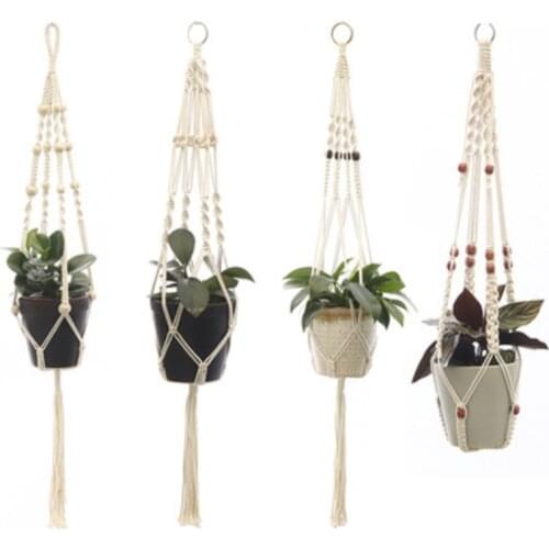 Handmade Macrame Plant Hanger Flower Pot Hanger for Wall Decoration Countyard Garden Flower Pot Holder Basket High Quality Decor